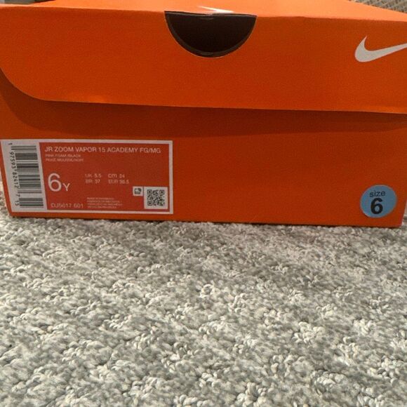 Nike Jr Zoom Mercurial Vapor 15 Academy MG Pink Foam Outdoor Soccer Cleat Size 6 - Picture 12 of 12